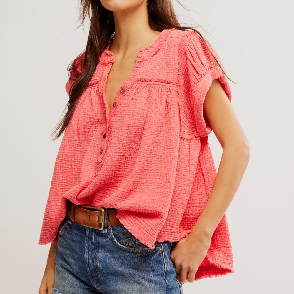 NWOT Horizons double cloth top by We The Free from Free People in size Medium